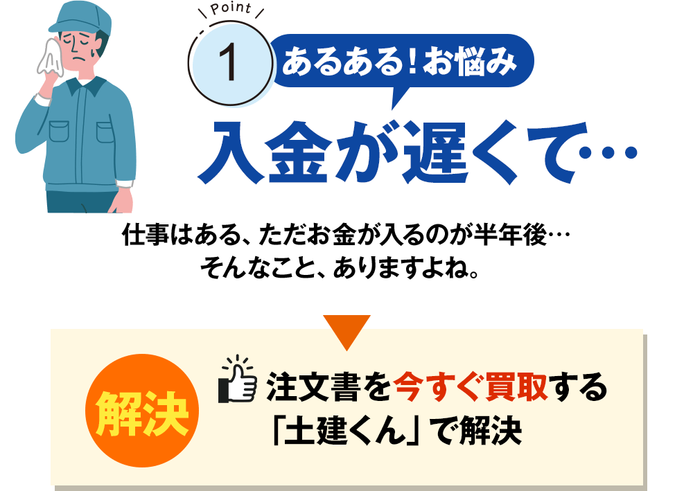 入金が遅くて…